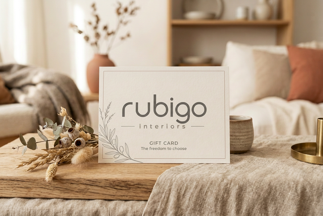 Introducing Rubigo Interiors Gift Cards: A Thoughtful Gift, Their Choice
