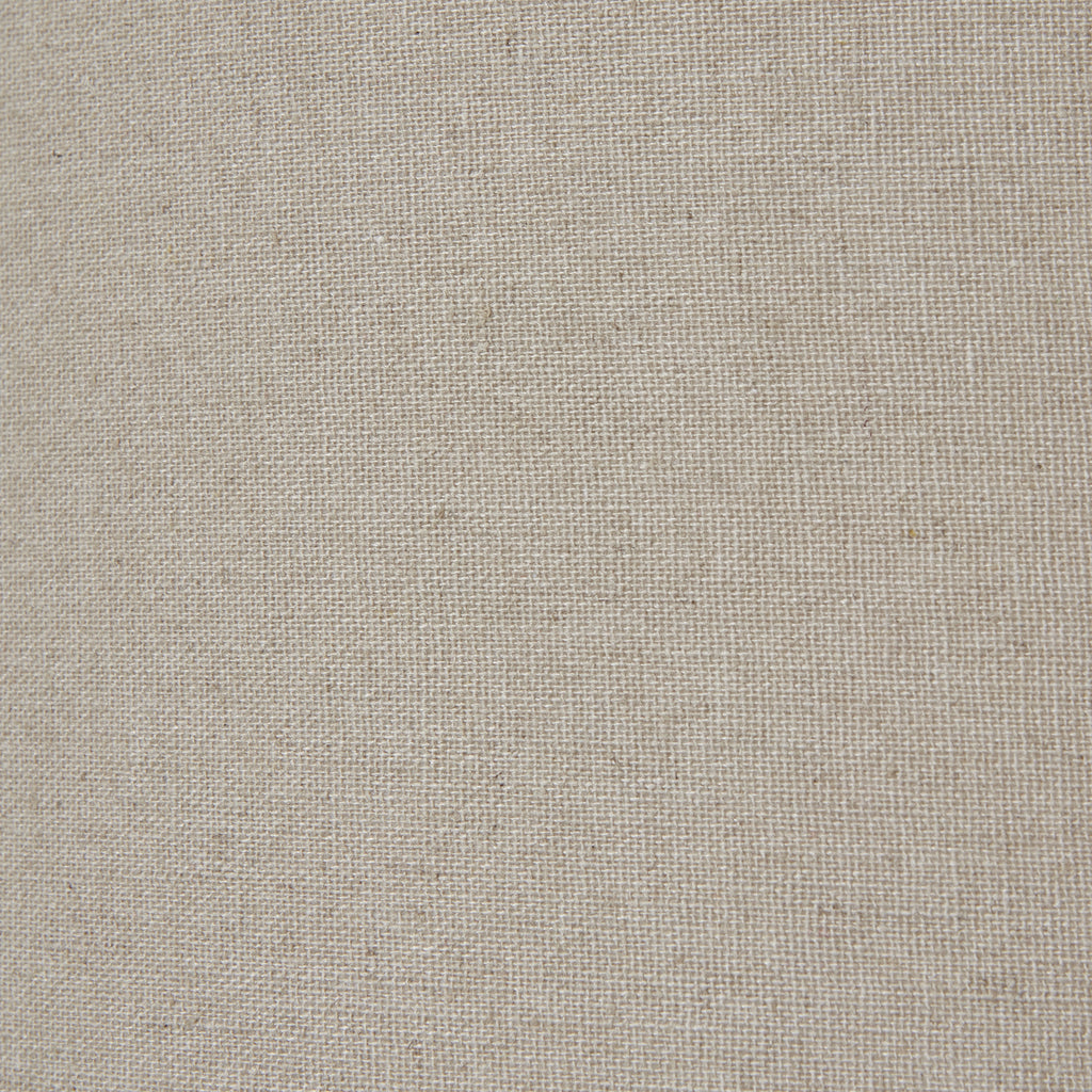 Squat White Beaded Ceramic Lamp With Linen Shade