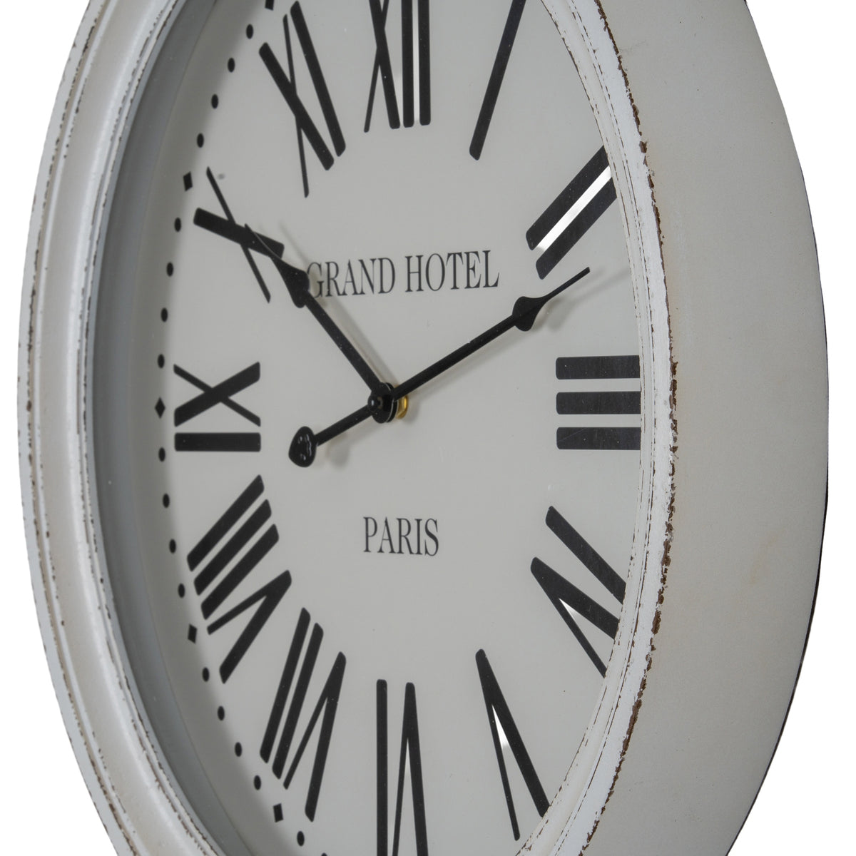 Hotel Paris White Clock With Glass Front