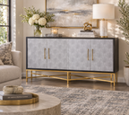 Beaumonde Home Cadiz Grey Shagreen Sideboard