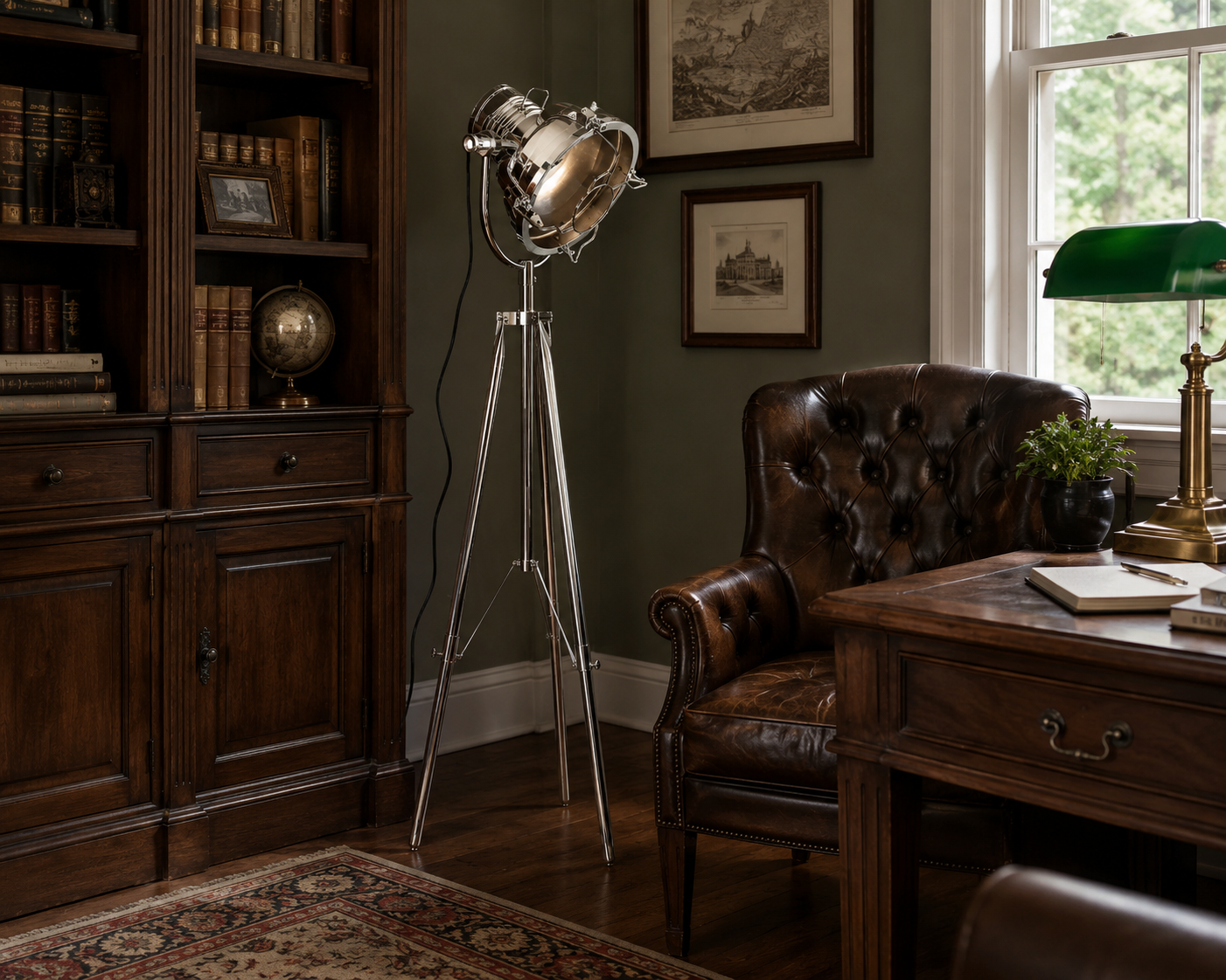 Beaumonde Home Industrial Revolution Tripod Floor Lamp