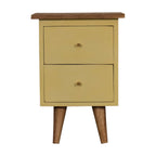 Yellow Hand Painted Bedside Table