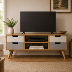 Grey Painted Open TV Unit