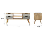 Grey Painted Open TV Unit
