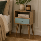 Mini Duck Egg Painted Bedside table