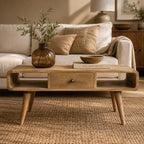 Curved Oak-ish Coffee Table