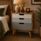 Grey and White Gradient Bedside Table