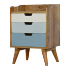 Blue and White Gradient Bedside Table