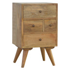 Nordic Style 4 Drawer Multi Bedside table