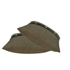 Quinn Cushion Green Olive Tartan & Green Velvet - Set Of 2