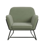 HO+ME Charles Armchair In Sage Velvet And Matte Black