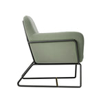 HO+ME Charles Armchair In Sage Velvet And Matte Black