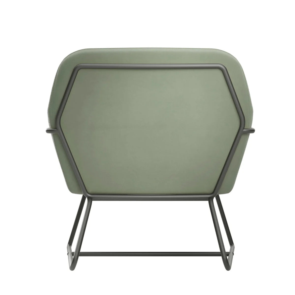 HO+ME Charles Armchair In Sage Velvet And Matte Black
