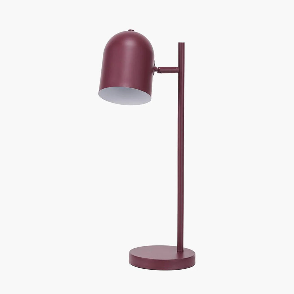 Pacific Lifestyle Finn Mulberry Metal Cloche Headed Table Lamp
