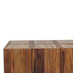 Travertine Block Side Table