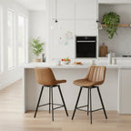 Malmo Tan Swivel Bar Stool