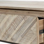 Pacific Lifestyle Torben Sand Wash Acacia Wood and Black Metal 2 Drawer Coffee Table