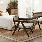 HO+ME Arizona Accent Chair In Smoked Wood And Ecru