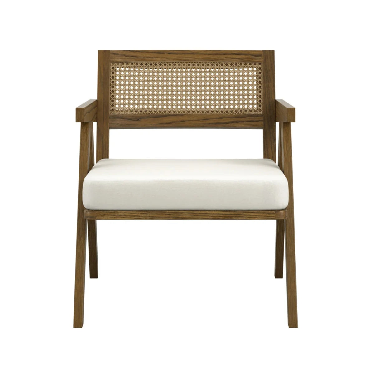 HO+ME Arizona Accent Chair In Smoked Wood And Ecru