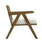 HO+ME Arizona Accent Chair In Smoked Wood And Ecru