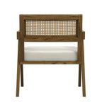 HO+ME Arizona Accent Chair In Smoked Wood And Ecru