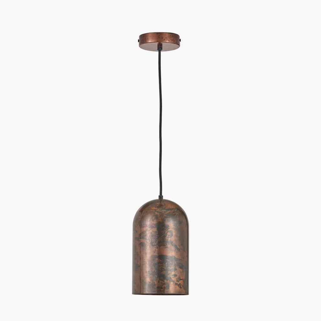 Pacific Lifestyle Mason Copper Effect Tall Domed Metal Pendant