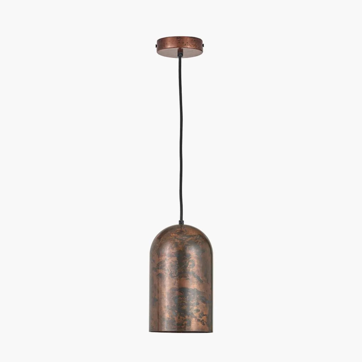 Pacific Lifestyle Mason Copper Effect Tall Domed Metal Pendant