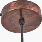 Pacific Lifestyle Mason Copper Effect Tall Domed Metal Pendant  light