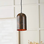 Pacific Lifestyle Mason Copper Effect Tall Domed Metal Pendant  light