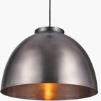 Pacific Lifestyle Harlem Antique Bronze Domed Metal Pendant light