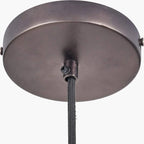 Pacific Lifestyle Harlem Antique Bronze Domed Metal Pendant light