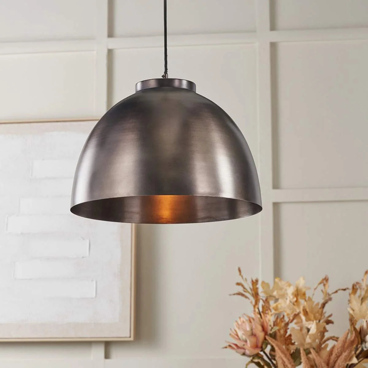 Pacific Lifestyle Harlem Antique Bronze Domed Metal Pendant