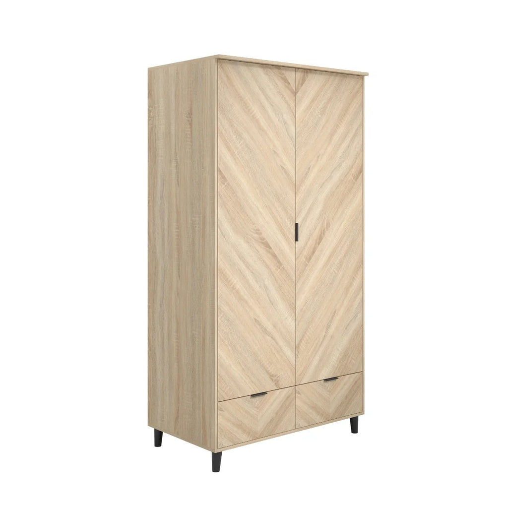 HO+ME Stockholm 2 Door Wardrobe in Chevron