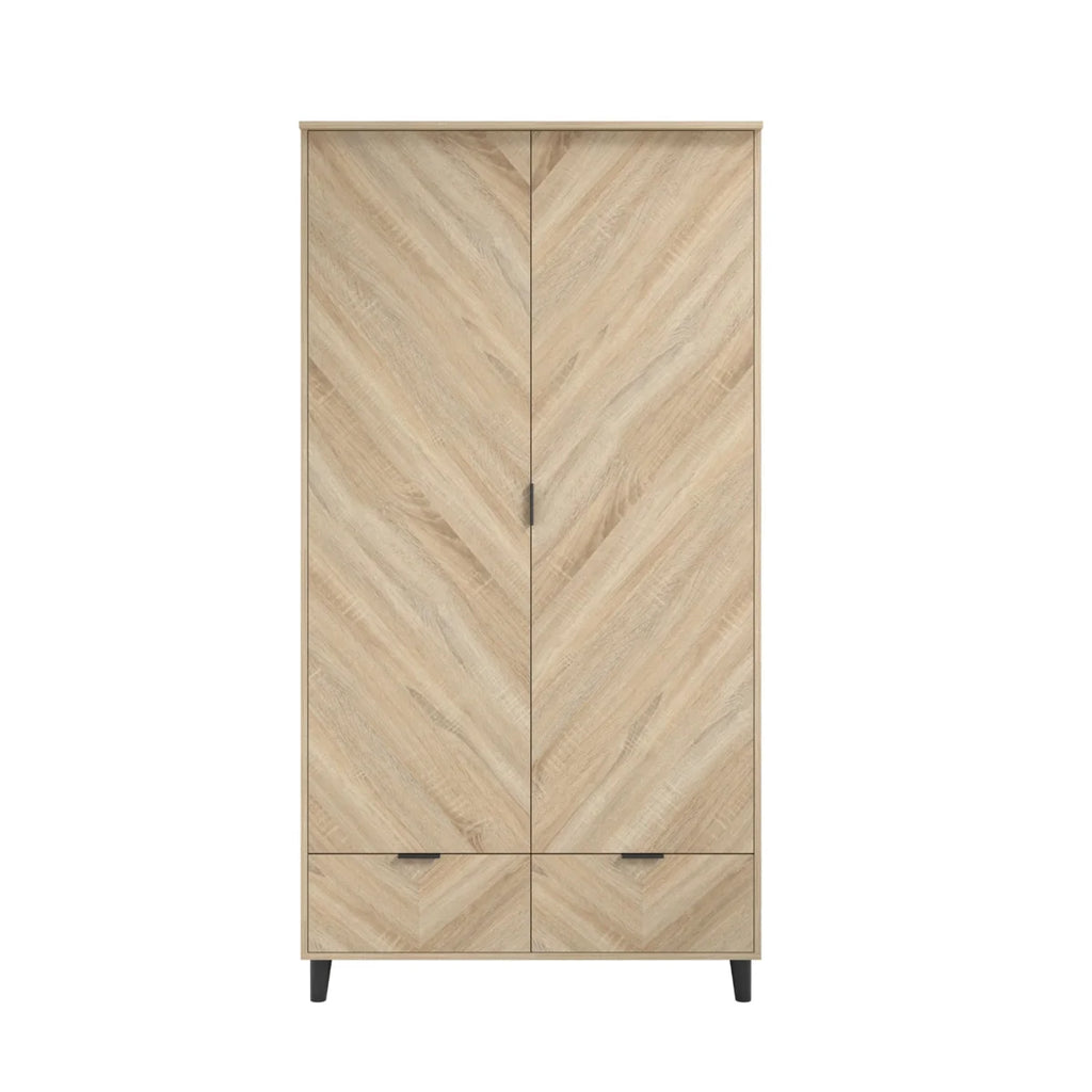 HO+ME Stockholm 2 Door Wardrobe in Chevron