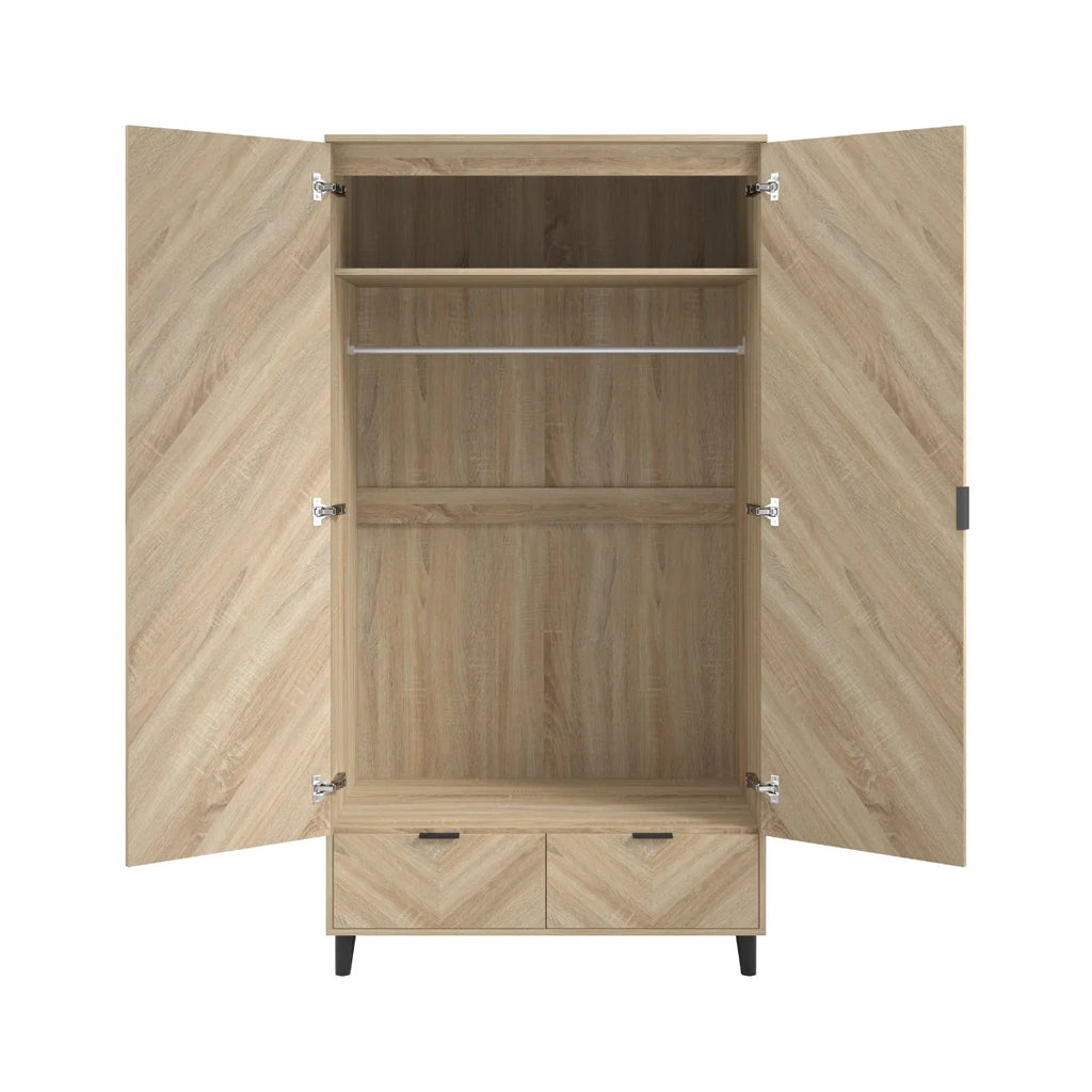 HO+ME Stockholm 2 Door Wardrobe in Chevron