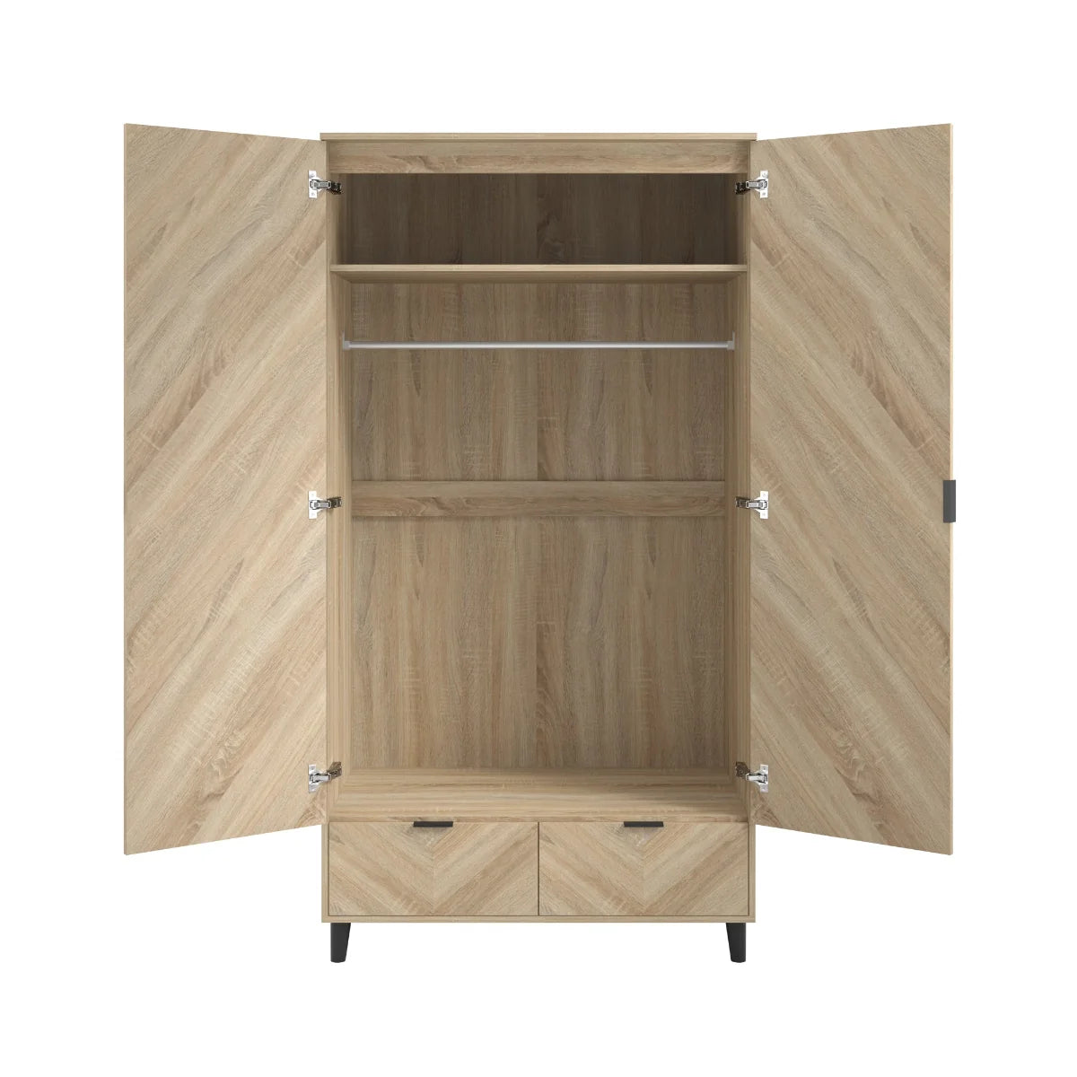 HO+ME Stockholm 2 Door Wardrobe in Chevron