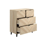 HO+ME Stockholm 4 Drawer Chest in Chevron