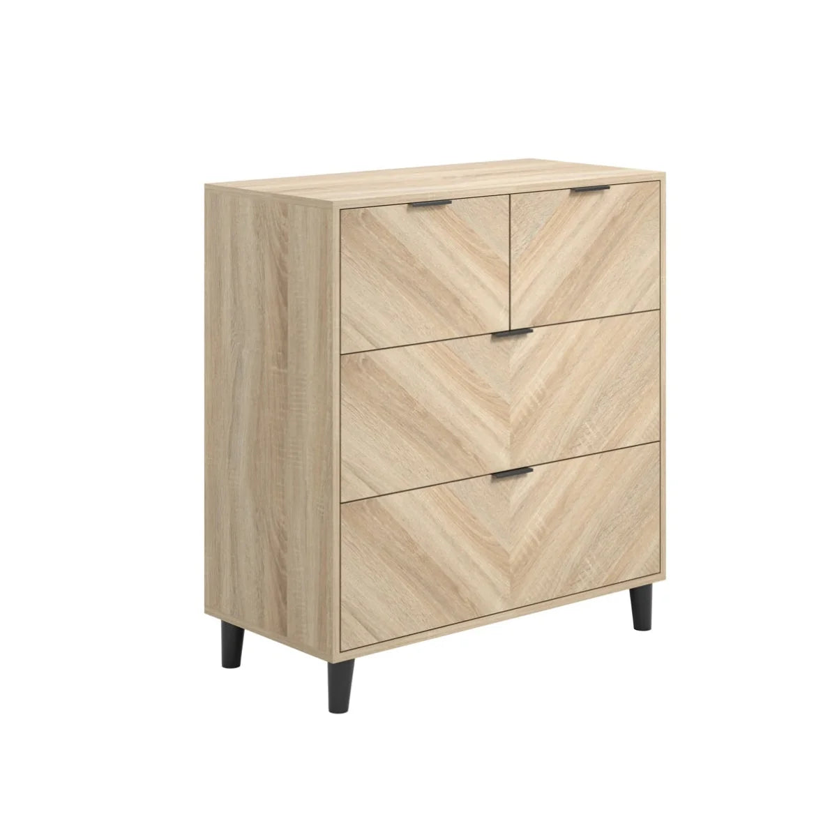 HO+ME Stockholm 4 Drawer Chest in Chevron