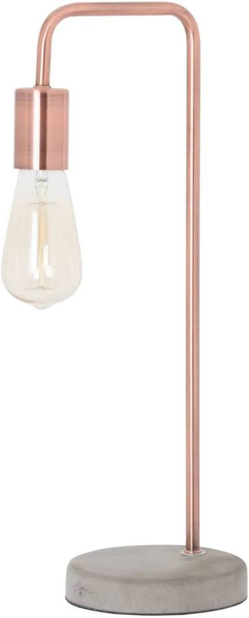 Copper Industrial Lamp With Stone Base
