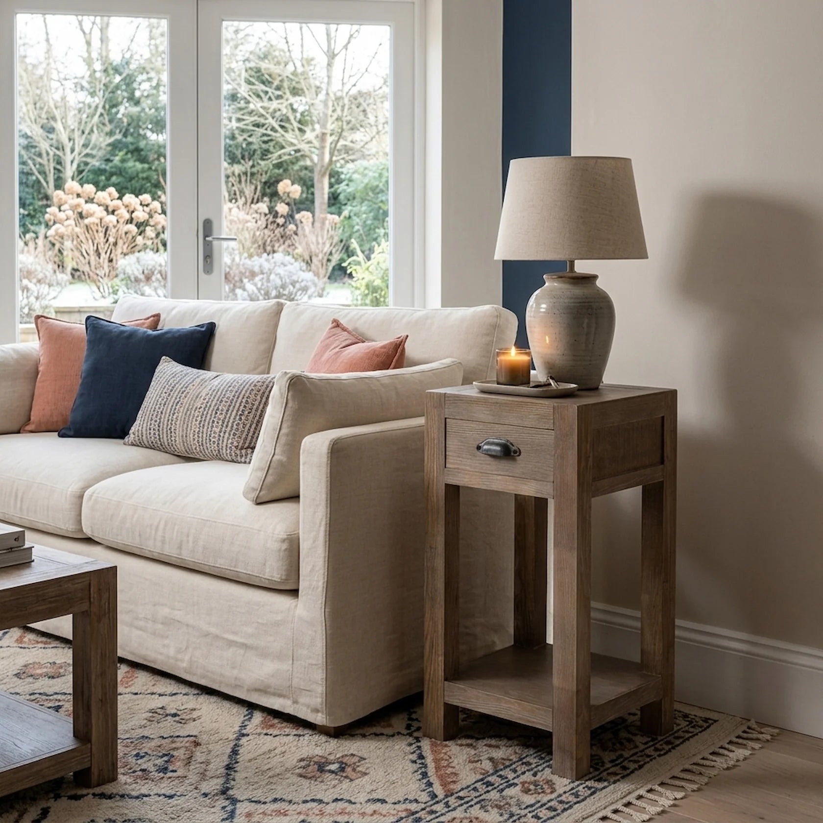 Haldon Collection Large 1 Drawer Lamp Table