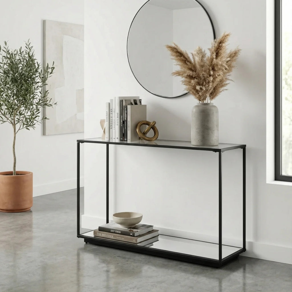 Lennox Black Framed Console Table