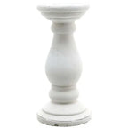 Matt White Large Ceramic Column Candle Holder