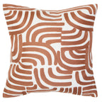 Beaumonde Home Bosie Ozella Natural And Terracotta Square Cushion