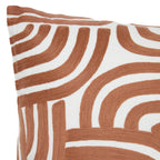 Beaumonde Home Bosie Ozella Natural And Terracotta Square Cushion