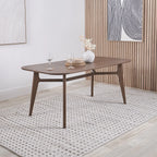Pacific Lifestyle Alvar Dark Ash Wood Retro Dining Table