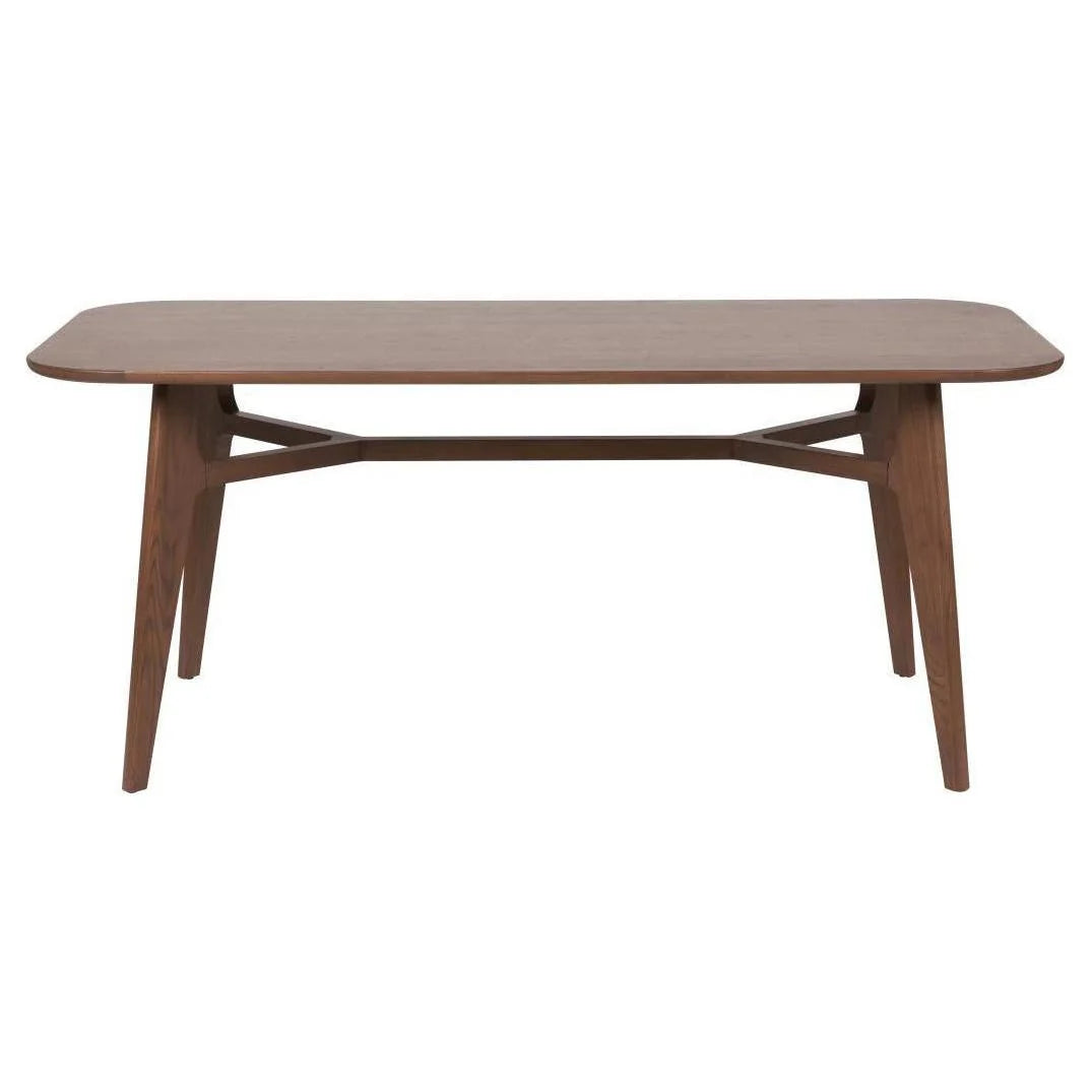 Pacific Lifestyle Alvar Dark Ash Wood Retro Dining Table