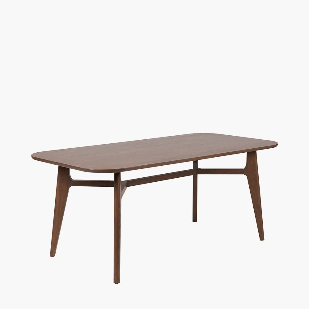 Pacific Lifestyle Alvar Dark Ash Wood Retro Dining Table