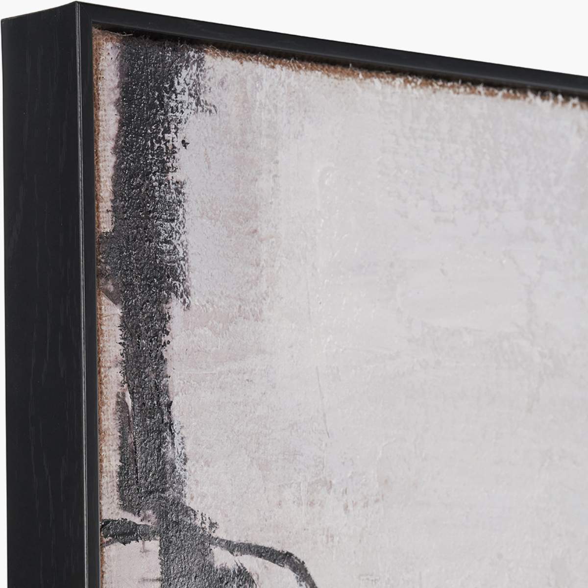 Pacific Lifestyle Monochrome Abstract Canvas with Black Frame