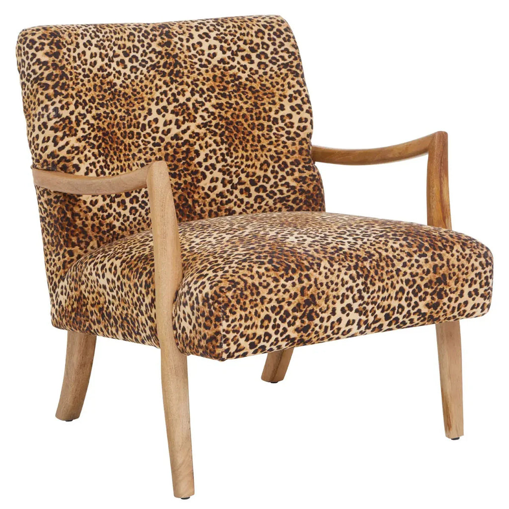 Beaumonde Home Cefena Leopard Print Chair