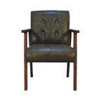 Buffalo Leather Chair In Olive Or Brown